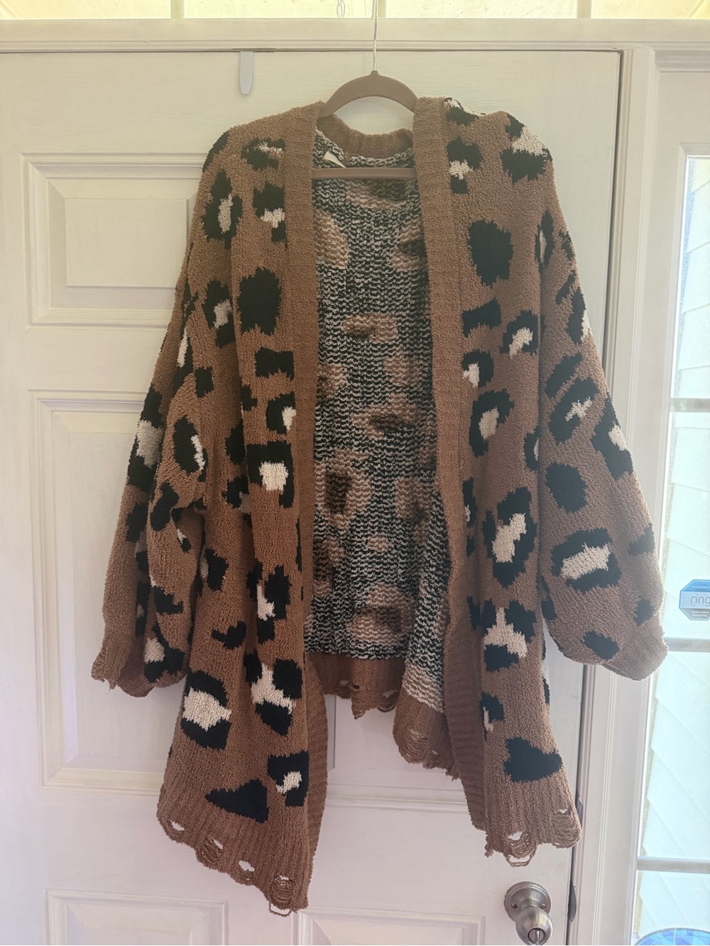 A Beautiful Soul Leopard Print Soft Cardigan Sweater C/3X
